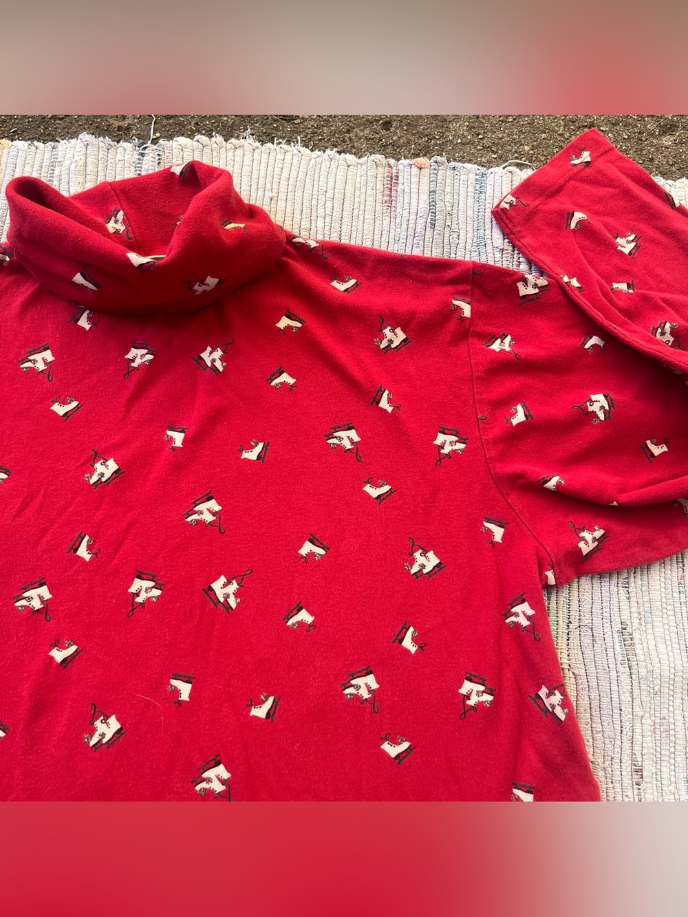 Vintage 90s Eddie Bauer Oversized Cotton Turtleneck Tee